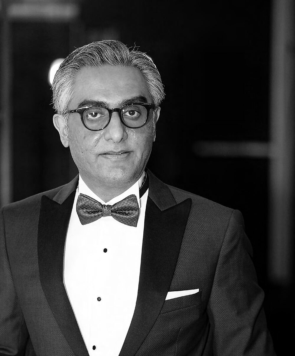 Shafaat Hashmi in black tie